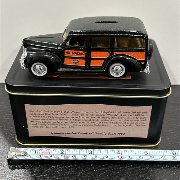 Harley-Davidson Vintage Collectable Die Cast Model Truck Coin Bank & Display Tin - Picture 10 of 10